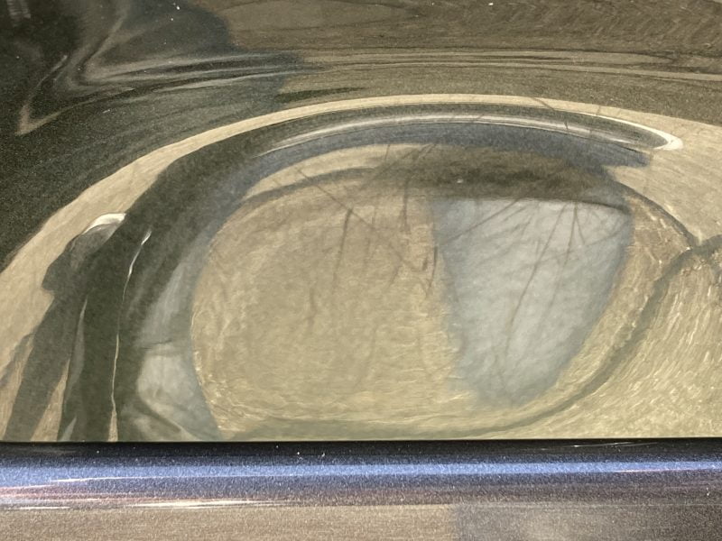 スペーシアギアのハンドル部分。傷だらけ