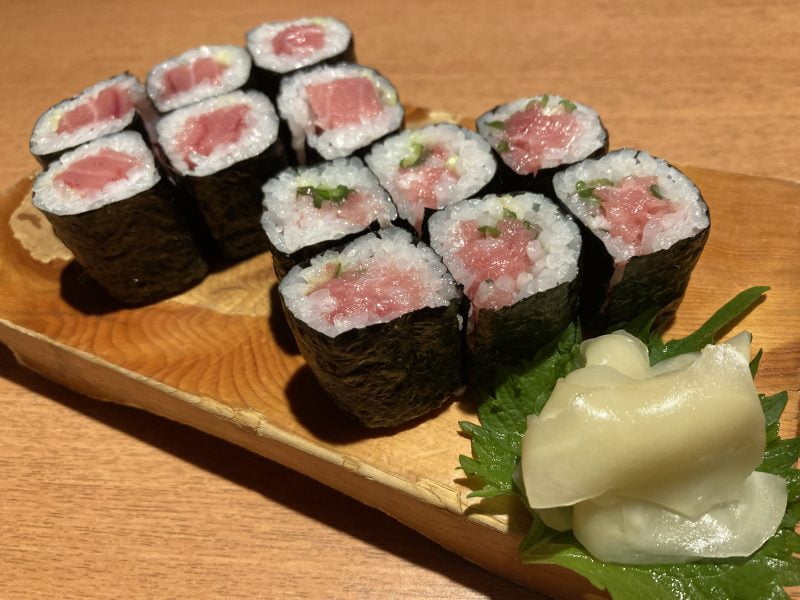 高山駅前の日本海庄やのネギトロ鉄火巻