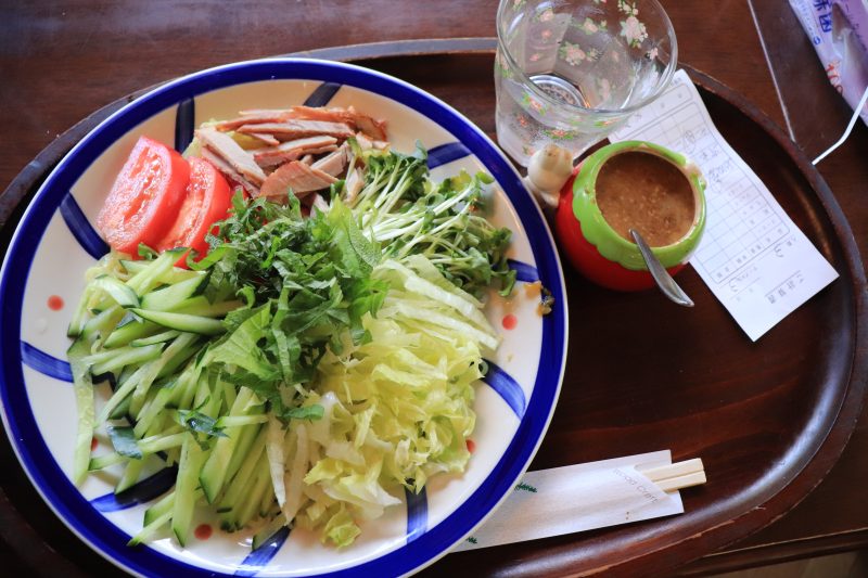 道の駅 馬瀬 美輝の里に隣接の美輝ー(ミッキー）の冷やし中華
