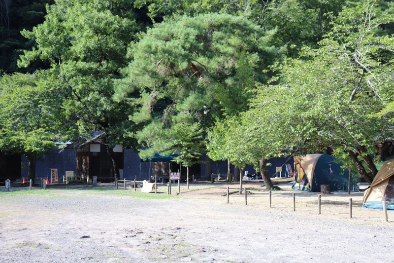 道の駅 清流白川クオーレの里。キャンプ場