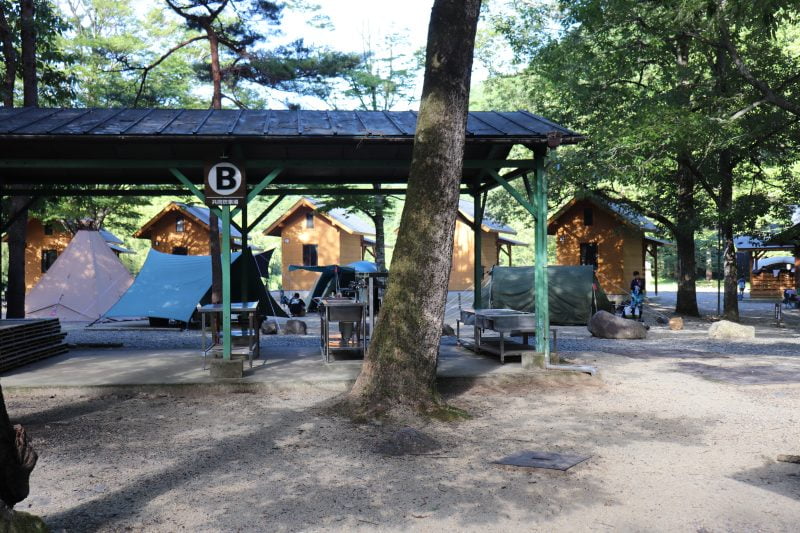 道の駅 清流白川クオーレの里。キャンプ場