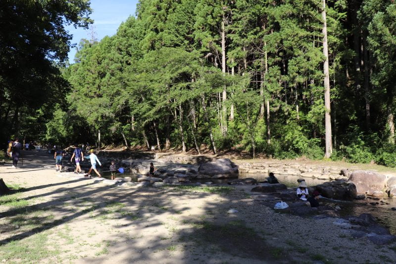 道の駅 清流白川クオーレの里。キャンプ場