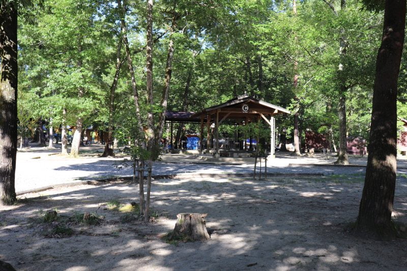 道の駅 清流白川クオーレの里。キャンプ場