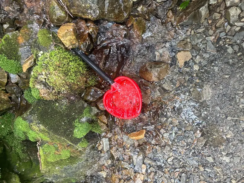 仙丈ヶ岳登山道　藪沢小屋近くの水場