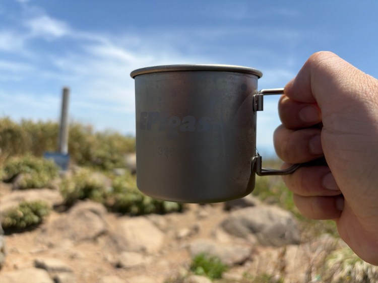 荒島岳 山頂でコーヒー