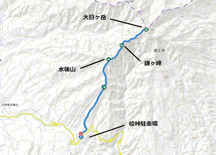 大日ヶ岳 桧峠から